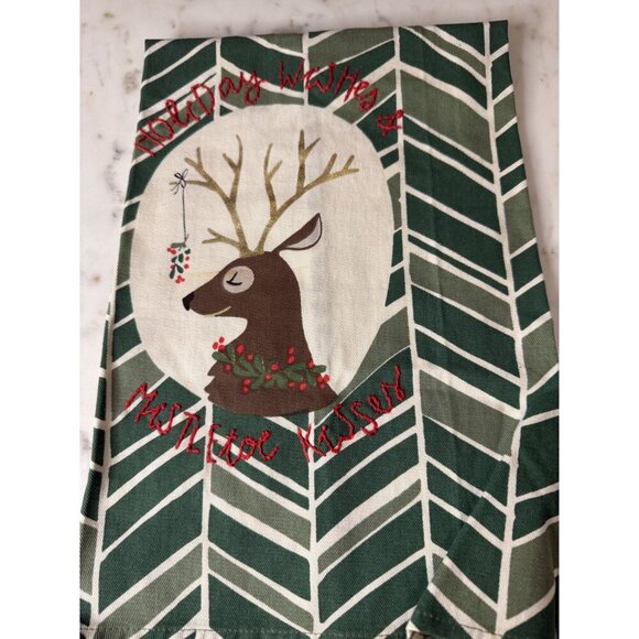 Anthropologie Assorted Dishtowel Lot of 12 NEW Some Christmas themed Embroidered - Picture 5 of 6